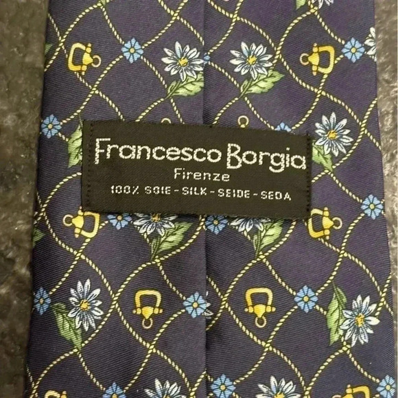 Francesco Borgio 100% Silk Tie - Picture 2 of 3